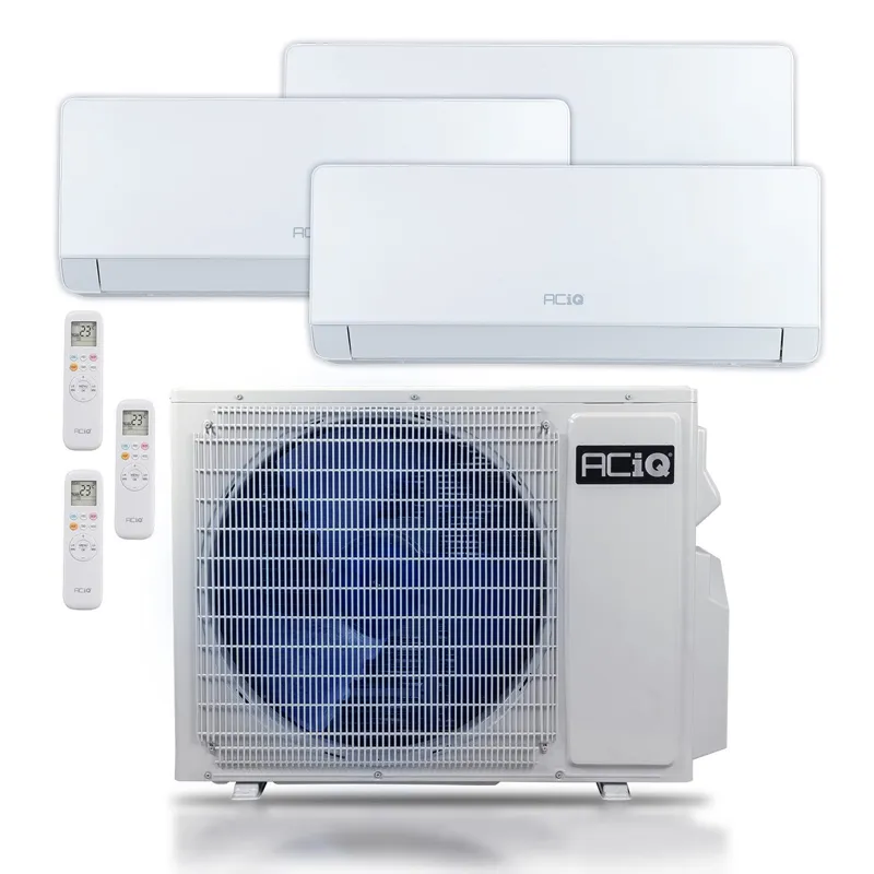 24,000 BTU 23 SEER2 ACiQ Essentials 3 Zone with 9 + 12 + 12 Wall Mounted Mini Splits w/ WiFi - R32