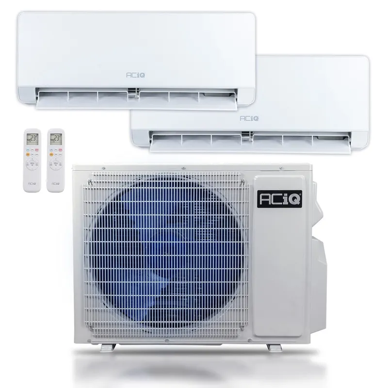 24,000 BTU 23 SEER2 ACiQ Essentials 3 Zone with 12 + 18 Wall Mounted Mini Splits w/ WiFi - R32