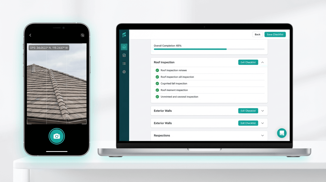 Mobile and desktop inspection workflow