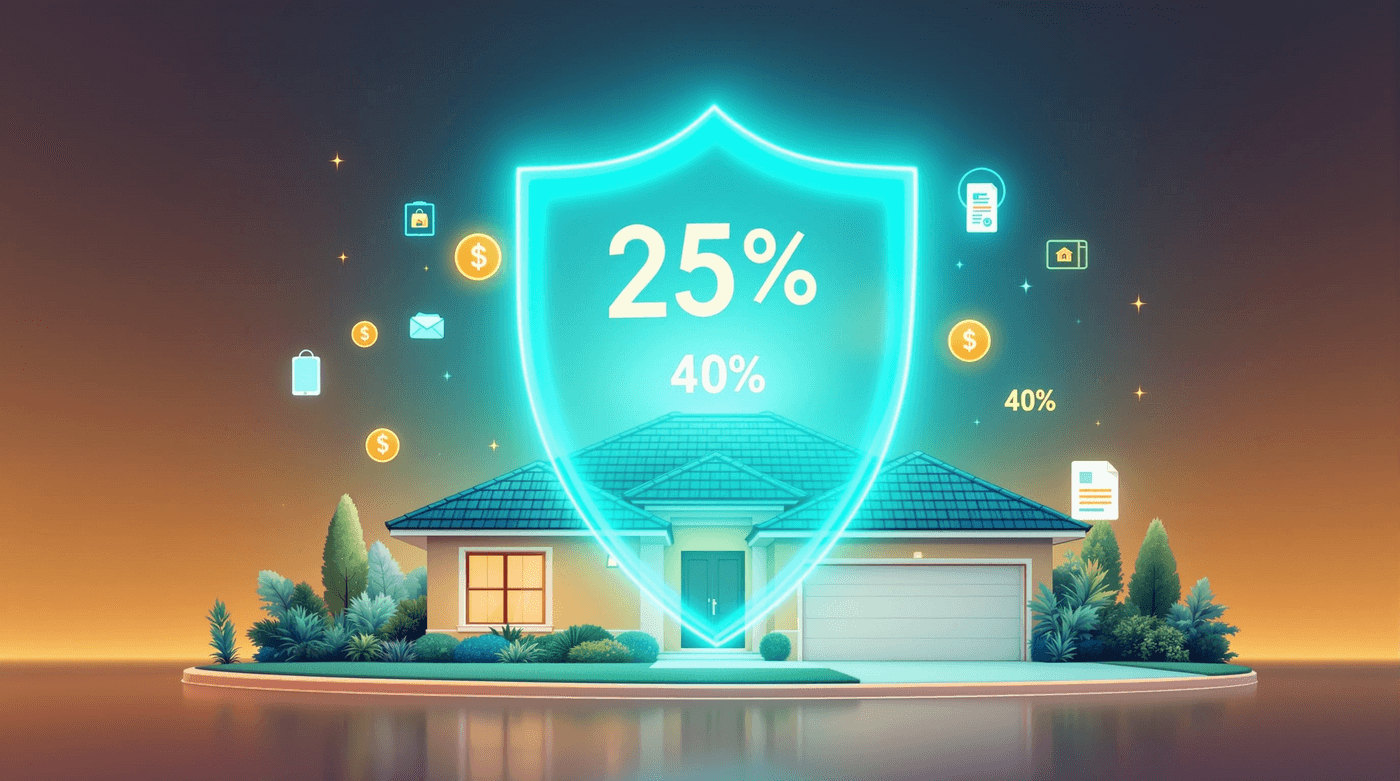 Homeowner protection shield with insurance savings
