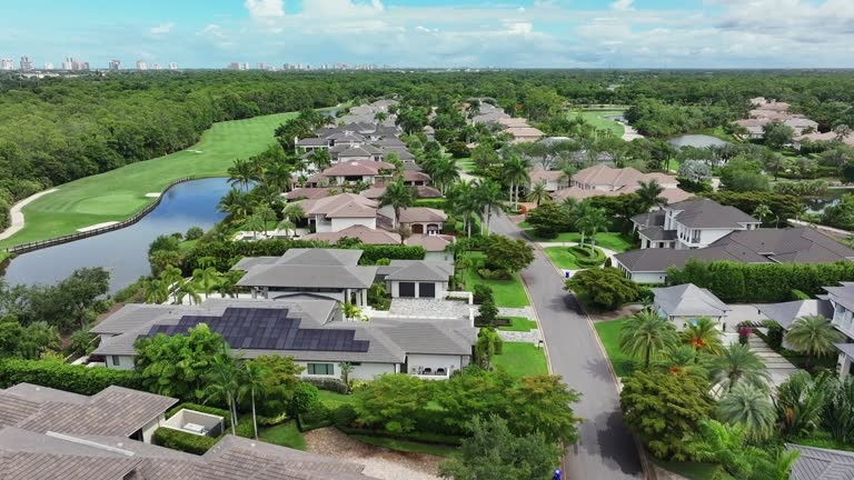 Aerial view of Florida neighborhood under comprehensive coverage