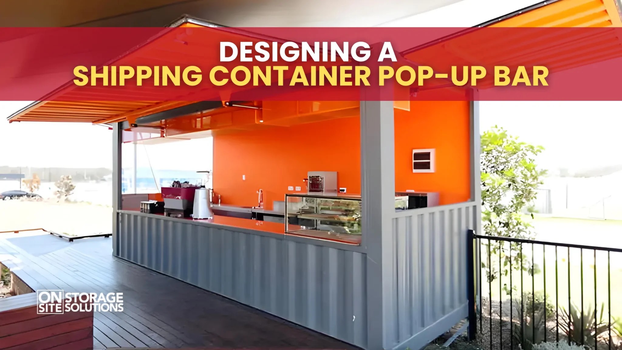 Custom branded portable storage container with company decals